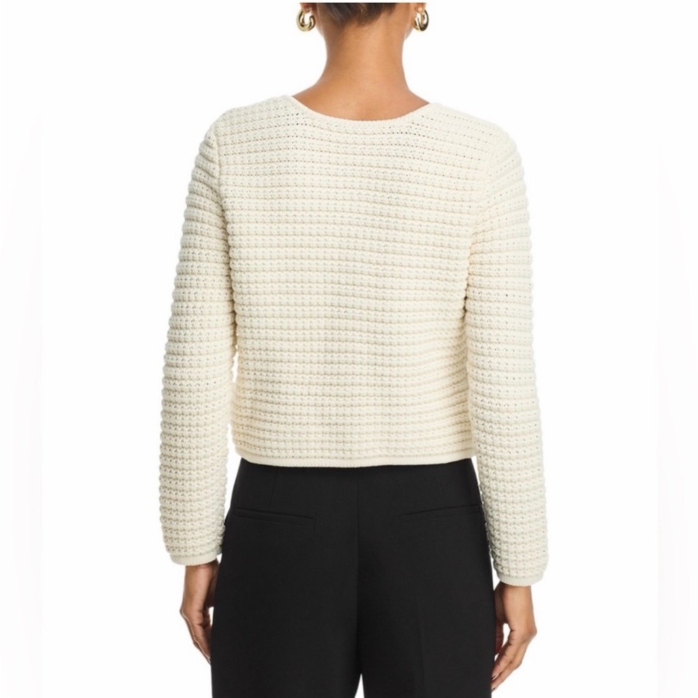 NWT PAIGE Oberon Cream Textured Cardigan Sweater Jacket XS Gold Buttons - Picture 9 of 9